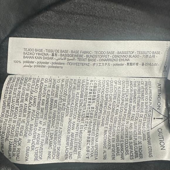 Zara Pleated Mini Skirt Women's XS Black Vegan Leather Button Accent - Picture 6 of 12